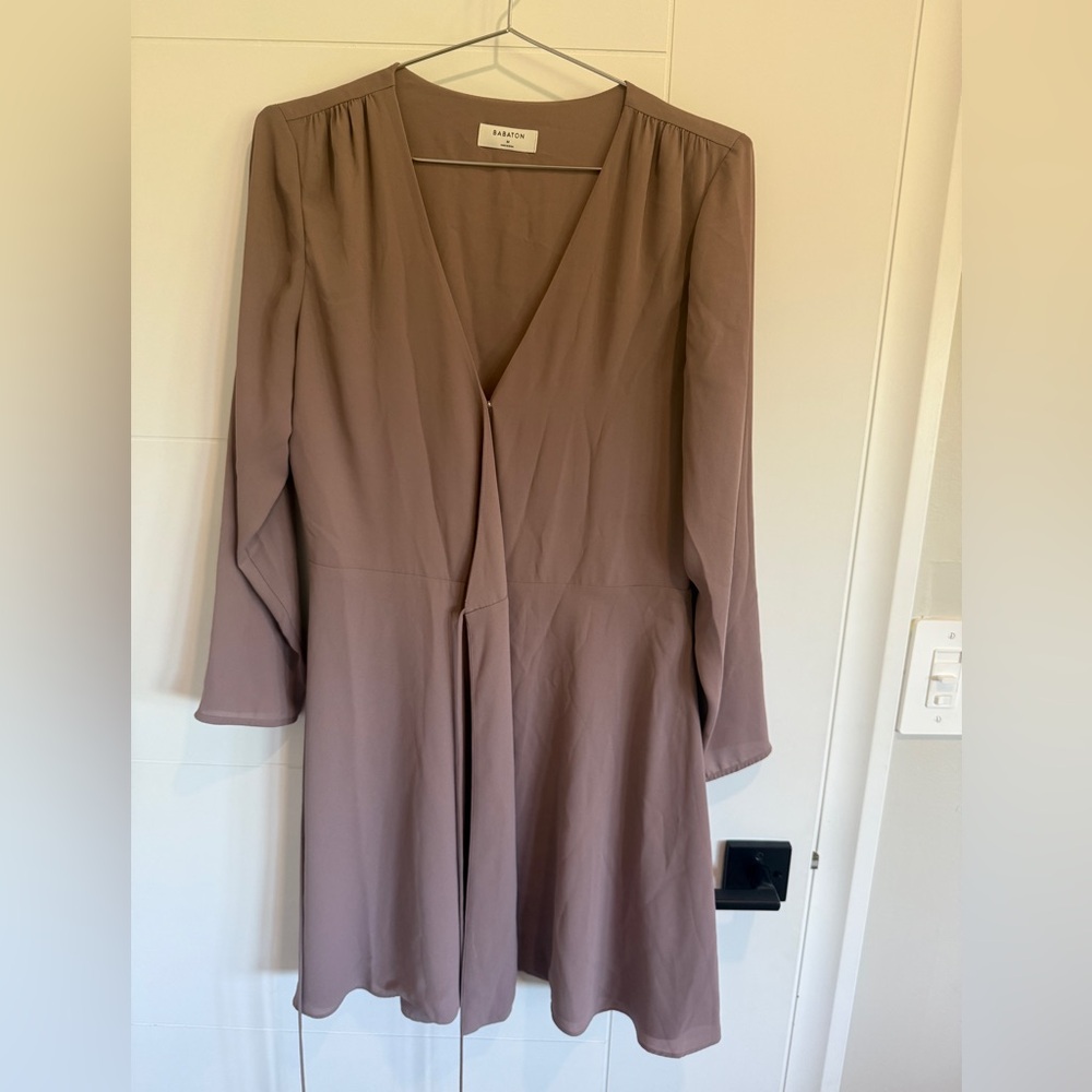 Babaton wrap dress Long Sleeve V-Neck. NWOT